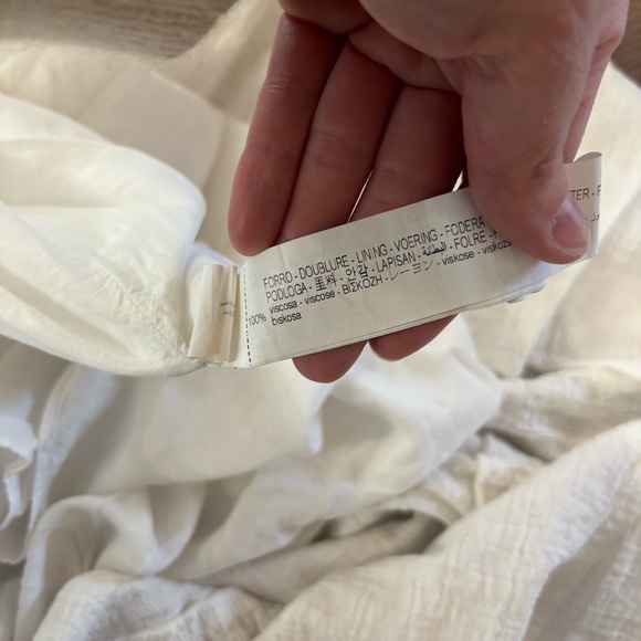 Zara White Button Front Maxi Dress, Size Medium - Picture 5 of 8